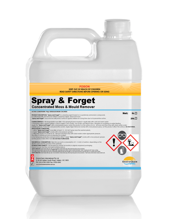 Spray & Forget (Concentrated Moss, Algae & Mould Remover)