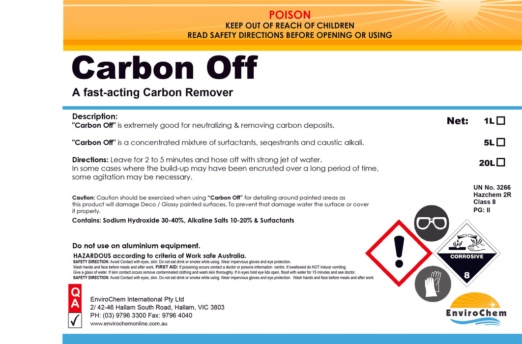 Carbon Off (A fast-acting Carbon Remover)