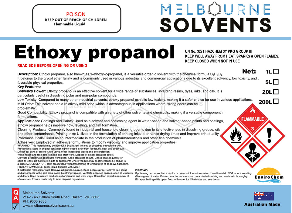 Ethoxy propanol
