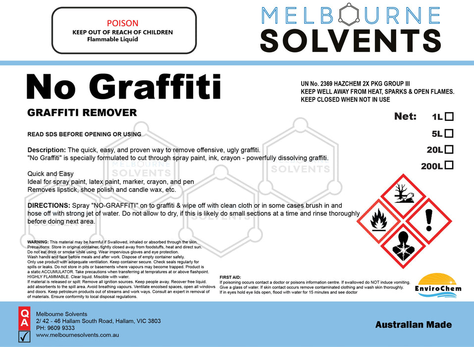 No Graffiti, Graffiti Remover