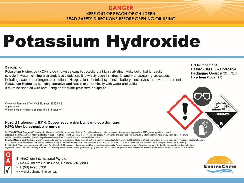 Potassium Hydroxide, KOH