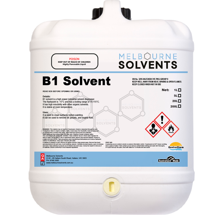 B1 solvent Melbourne Solvents