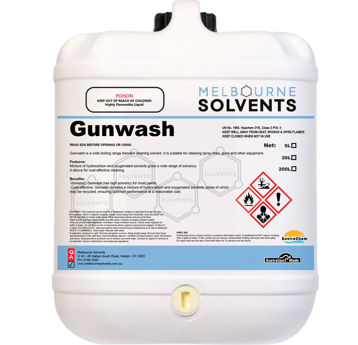 20L Gun Wash Melbourne Solvents