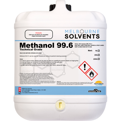 Methanol 99.6 Technical Grade | Melbourne Solvents