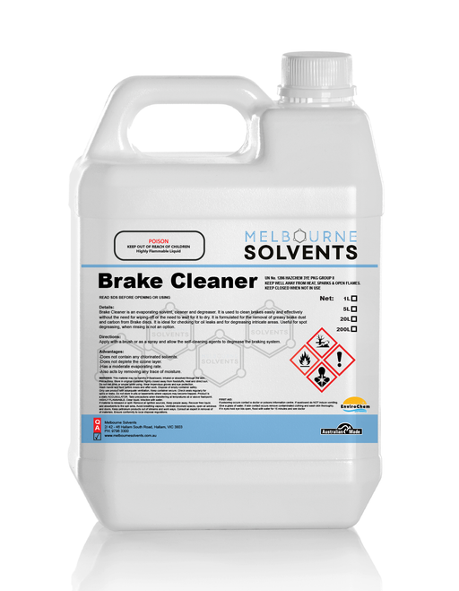 Brake Cleaner Melbourne solvents