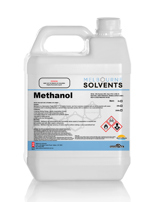 5L Methanol Melbourne Solvents