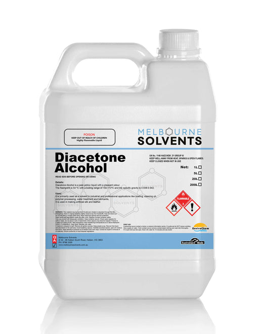 5L Diacetone Alcohol Melbourne Solvents