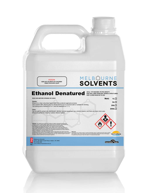5L Ethanol Denatured- Melbourne Solvents