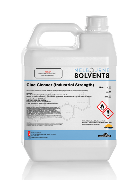 Industrial strength Glue Cleaner- Melbourne Solvents Australia