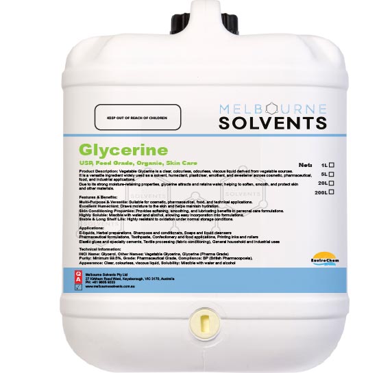 Vegetable Glycerine Organic & Pure (100% Food Grade)