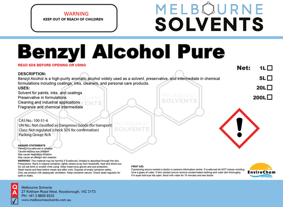 Benzyl Alcohol Pure