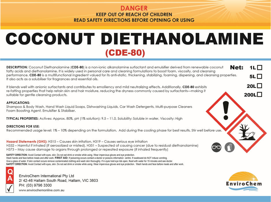 COCONUT DIETHANOLAMINE (CDE-80)