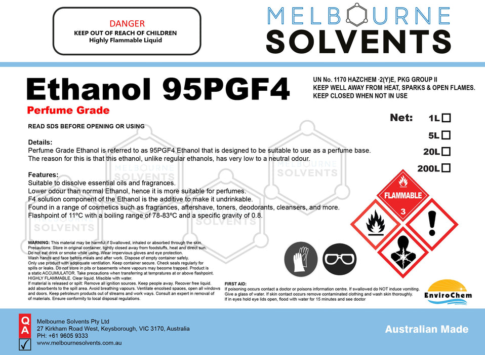 Ethanol 95PGF4 (Perfume Grade)