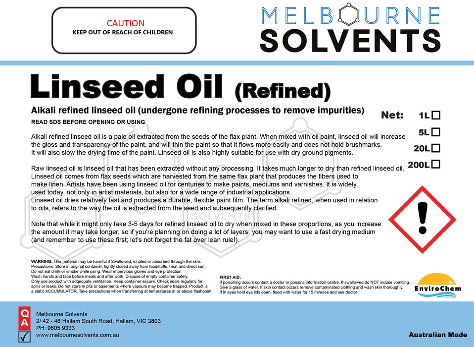 Linseed Oil (Refined)