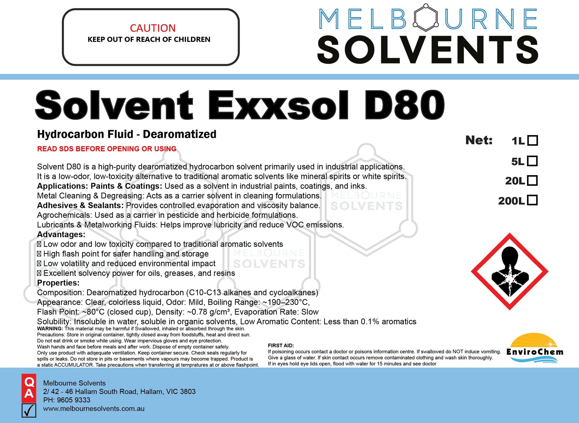Solvent Exxsol D80