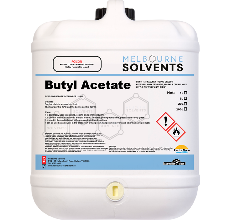Buy Butyl Acetate- Melbourne Solvents