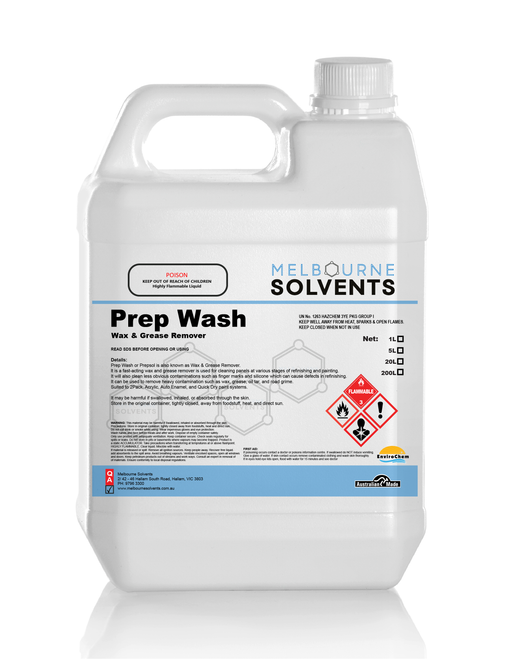 Prep Wash - Prepsol - Wax & Grease Remover - Melbourne Solvents