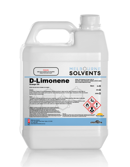 D-limonene 5L Melbourne Solvents
