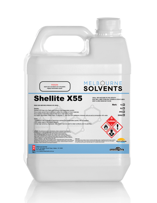 Shellite Solvent X55 5L Melbourne Solvents