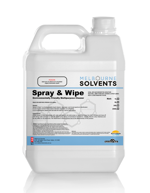 Multi Purpose Cleaner Spray & Wipe Melbourne Solvents