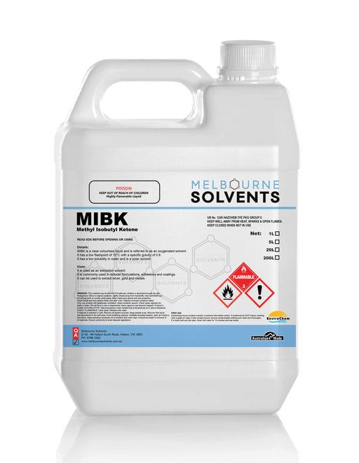 Methyl Isobutyl Ketone- MIBK- Melbourne Solvents