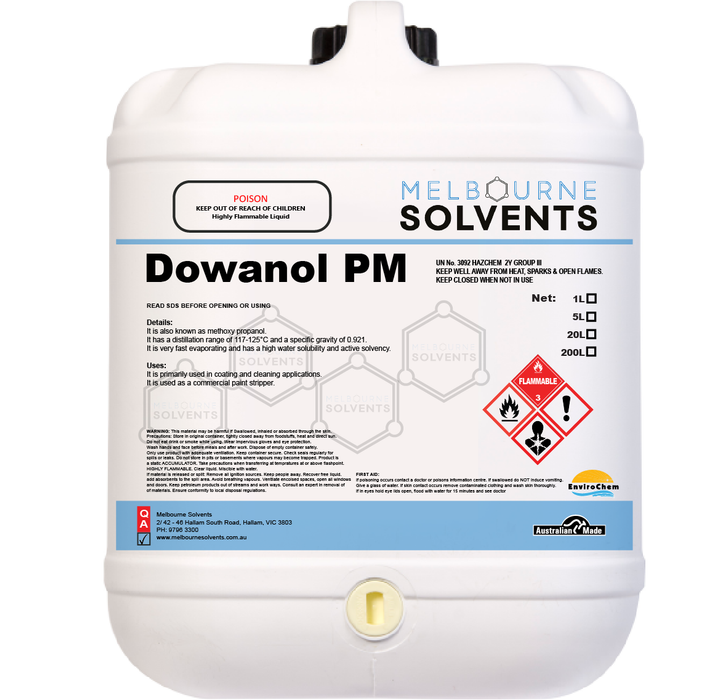 20L Dowanol PM Melbourne Solvents