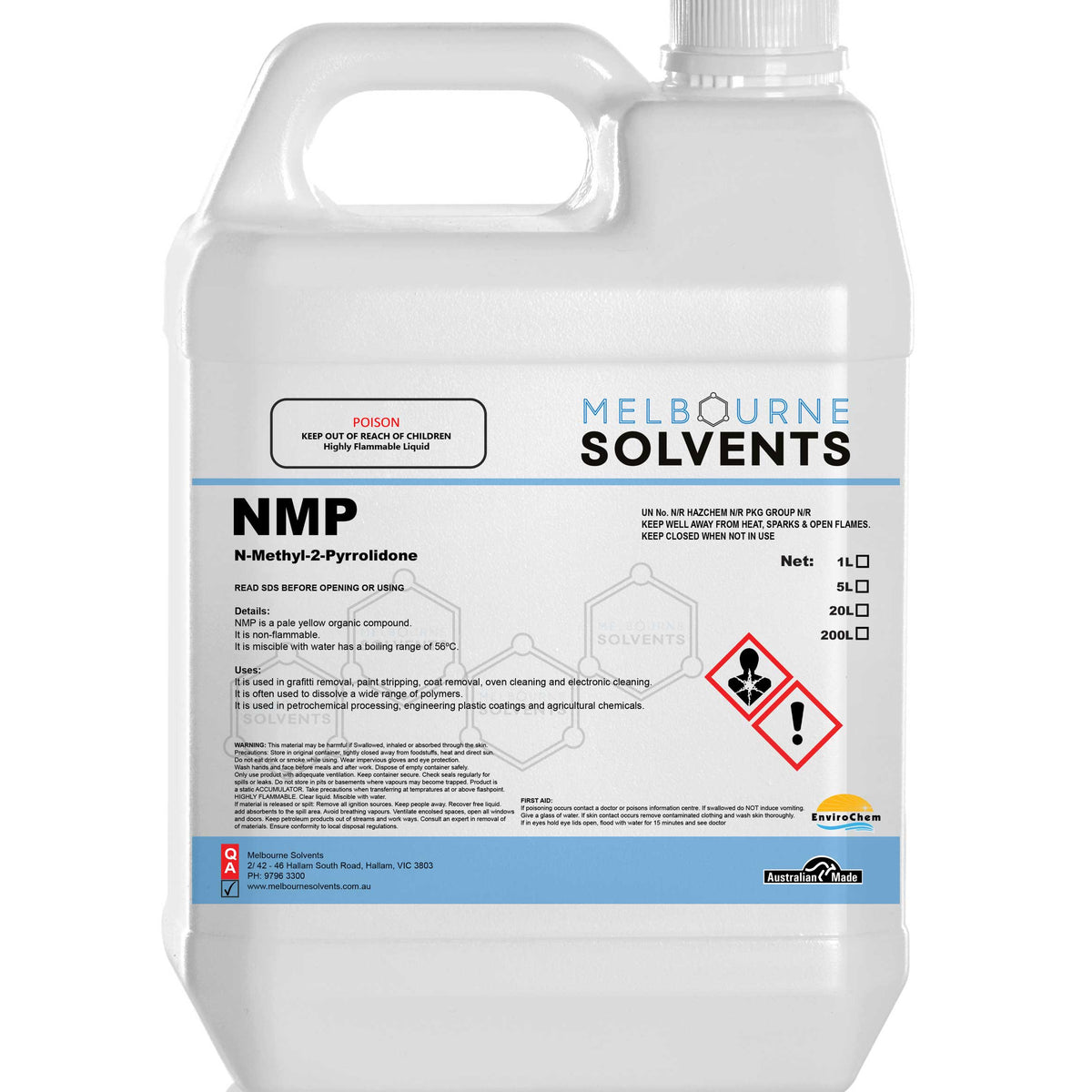 N-Methyl-2-Pyrrolidone (NMP) | Melbourne Solvents