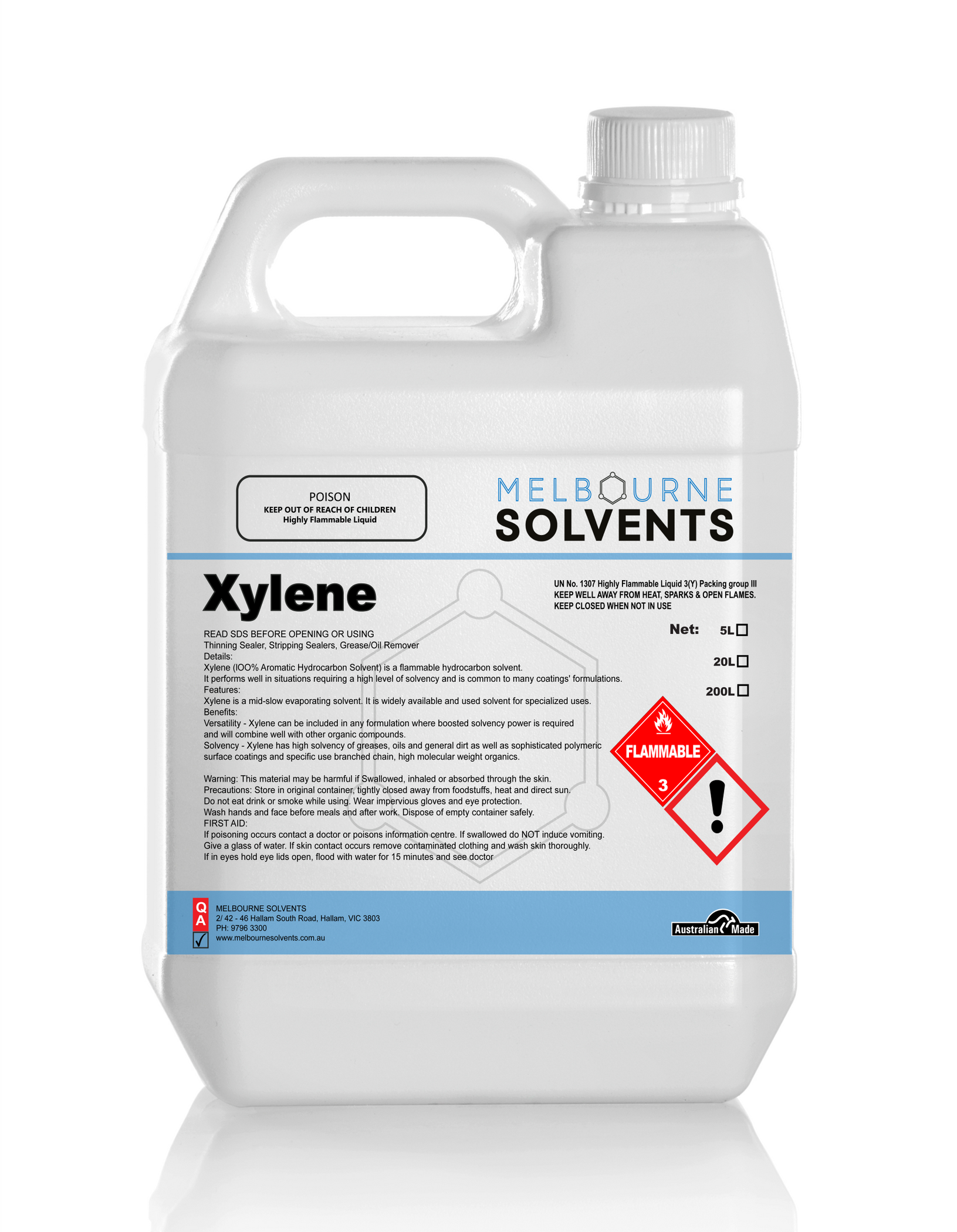 Buy Xylene - Melbourne Solvents